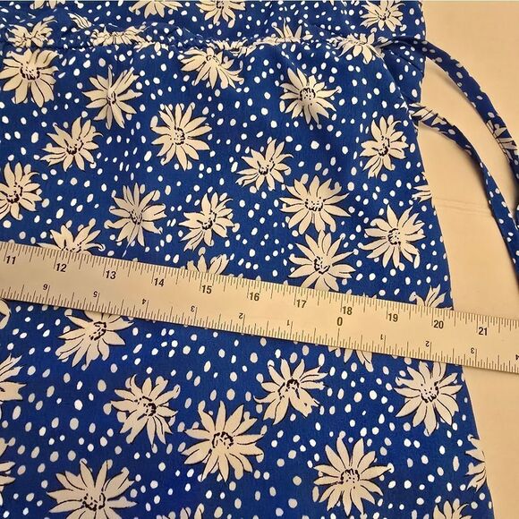Skies Are Blue Ditsy Daisy Adjustable Strap Jumpsuit Tie Waist Size Large - Picture 8 of 11